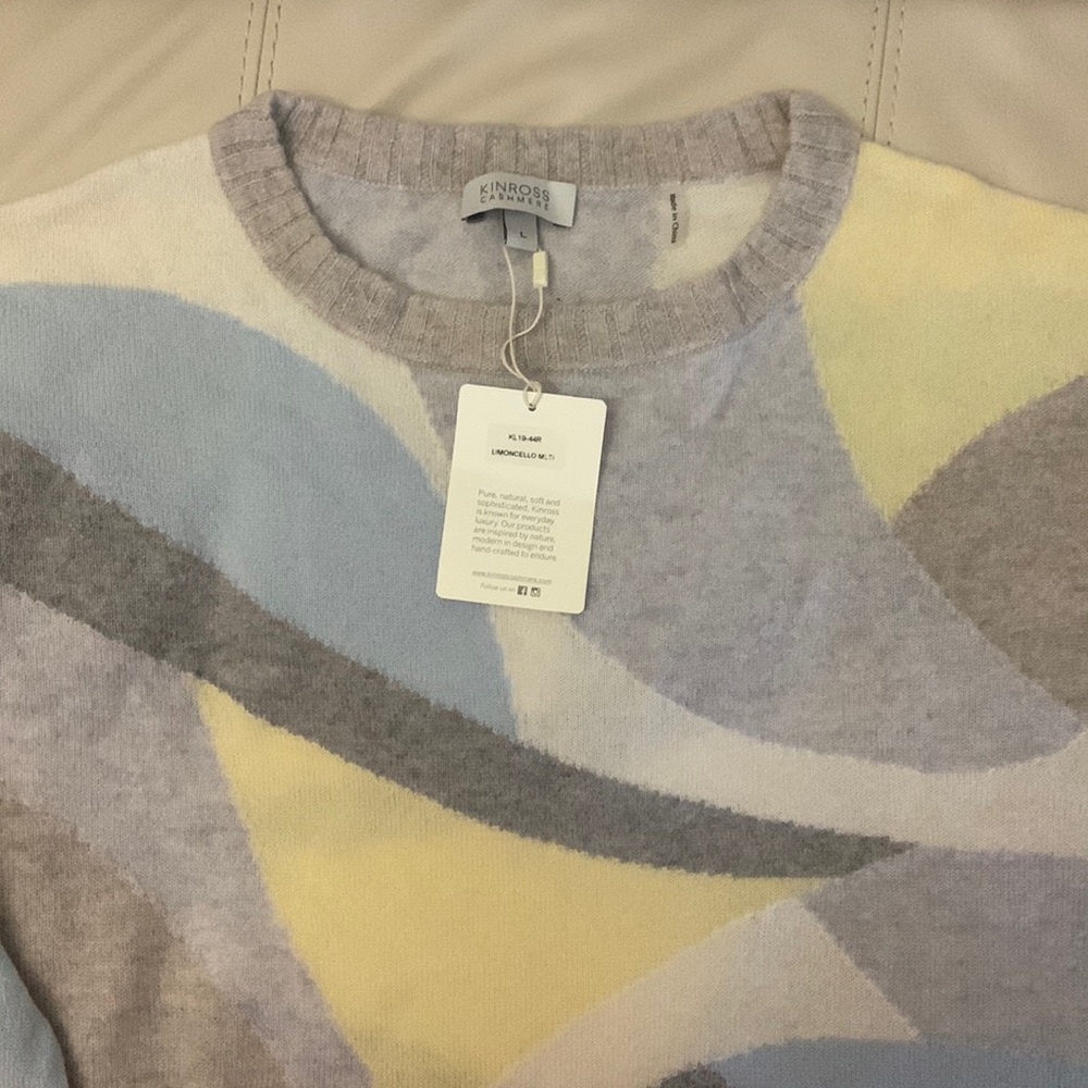 Kinross Cashmere Sweater Size L New